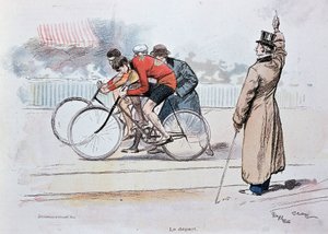 Kerékpárverseny: a rajt – G. Scott rajza