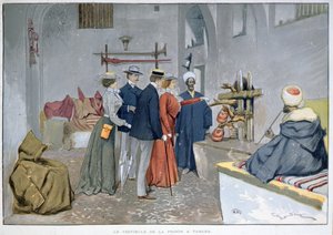 A tangeri börtön bejárata, 1900 körül (színes litó)