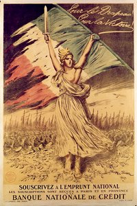 Hadikötvény-vásárlásra buzdító francia első világháborús plakát, 1917