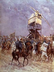 Marokkói katonák a francia gyarmati hadseregben harcolnak Flandrában alkotó: Georges Bertin Scott