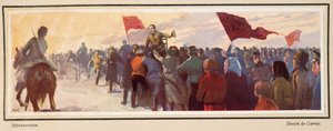 Forradalom, a Histoire des Soviets, pub. 1922 (színes litográfia)