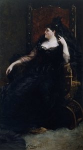 Gabrielle Krauss operaénekesnő portréja 1842-1906, 1883. alkotó: Georges Clairin