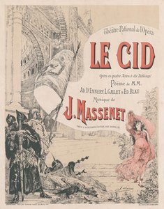 Plakát Jules Massenet Opera Le Cid premierjéhez, 1885. alkotó: Georges Clairin