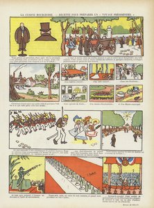 Burzsoá konyha. Egy elnöki utazás receptje. Illusztráció Le Rire