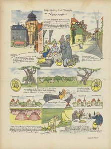Egy turista benyomásai Normandiában. Illusztráció Le Rire alkotó: Georges Delaw