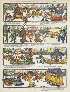 A köztársasági intézmények felvonulása. Illusztráció Le Rire
