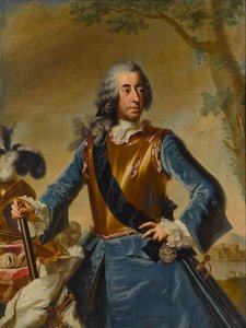 Clemens August bajor (1700-1761), kölni érsek-választófejedelem, mint a Német Lovagrend nagymestere - George Desmarees (1697-1776). Olaj, vászon, kb 1746. Méret: 155x114,5 cm Magángyűjtemény