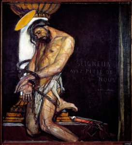 Georges Desvallieres (1861-1950) festménye Krisztusnak van az oszlopa 1910 Párizs, Nemzeti Modern Művészeti Múzeum