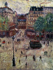Egy tér Párizsban, 1907 alkotó: Georges Dufrenoy