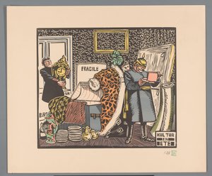 A katonák kifosztanak egy házat Kultúra és étel (cím a tárgyon)