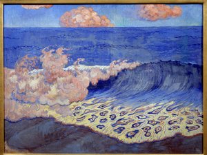 Blue Navy, hullám hatások. Georges Lacombe festménye (1868-1916)