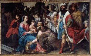 A mágusok imádása. Georges Lallemand festménye (1575-1635) alkotó: Georges Lallemand