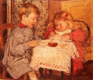 A baba vacsorája alkotó: Georges Lemmen