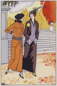 Női divat az 1920-as évekből Augusta Bernard tervezőtől (színes litó)
