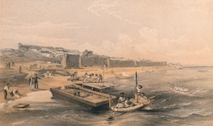 "Yenikale erődje az Azof-tengerre nézve", 1856 alkotó: Georges McCulloch