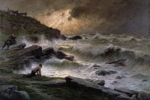 Panasztók a Bretagne-i partoknál, 1911 alkotó: Georges Philibert Charles Maroniez