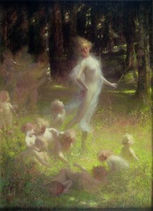 Tündér és sprite az aljnövényzetben alkotó: Georges Picard