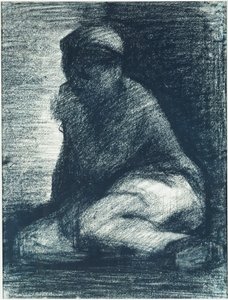 Egy fiatalember kuporogva, 1882 körül alkotó: Georges Pierre Seurat