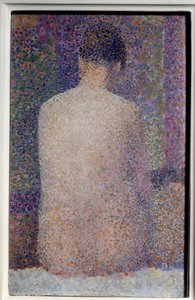 Georges Seurat (1859-1891) hátul fektető festménye 1887 V. 0,24x1,55 m Párizs, Muse d