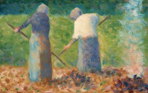 Szénakészítők Montfermeilben, kb. 1882. alkotó: Georges Pierre Seurat