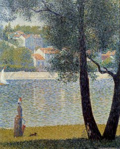 A Szajna Courbevoie-ban Georges Seurat (1859-1891) festménye 1885 Magángyűjtemény - A Szajna Courbevoie-ban. Georges Seurat (1859-1891) festménye