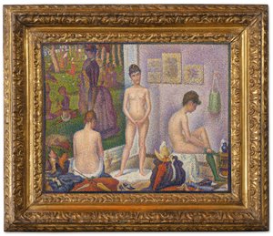 Les Poseuses, Ensemble (kis változat) alkotó: Georges Pierre Seurat