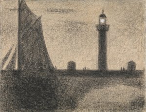 A honfleuri világítótorony, 1886. alkotó: Georges Pierre Seurat