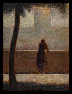 Korlátnak támaszkodó férfi alkotó: Georges Seurat