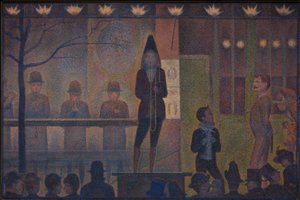 Cirkuszi mellékelőadás alkotó: Georges Seurat