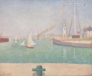Honfleur kikötőjének bejárata alkotó: Georges Seurat