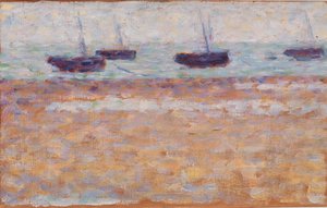 Négy hajó a Grandcampben alkotó: Georges Seurat