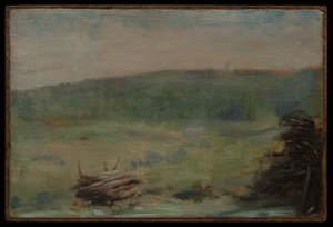 Tájkép Saint-Ouen-nál alkotó: Georges Seurat