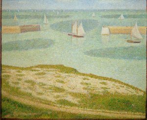 Port-en-Bessin, bejárat a külső kikötőbe alkotó: Georges Seurat