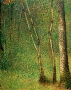 Aljnövényzet Pontaubertben (Wald in Pontaubert) alkotó: Georges Seurat