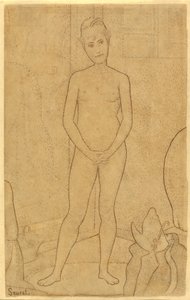 Tanulmány a "The Models" után alkotó: Georges Seurat