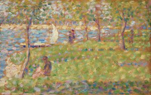 Tanulmány a "La Grande Jatte" számára alkotó: Georges Seurat