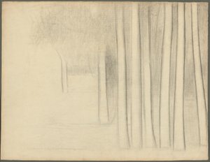 Fatörzsek (tanulmány a La Grande Jatte-hoz) alkotó: Georges Seurat