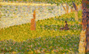 Nők a folyóparton, a La Grande Jatte tanulmánya, 1885-86 körül alkotó: Georges Seurat