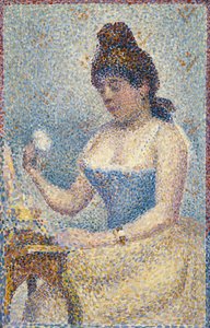 Fiatal nő púderező önmagát alkotó: Georges Seurat