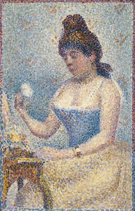 Fiatal nő púderezi magát, 1889