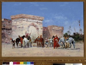 Untitled A szünet egy oázis forrása a sivatagban. Georges Washington festménye (1827-1910) Kötelező megemlítés: Gyűjtemény alapítványa, de Provence, Marseille