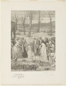 Szent Genovéva lelkipásztori élete (középső panel)