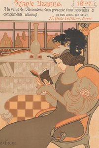 Újévi kívánságok 1897-re Octave Uzanne-tól, 1896 alkotó: Georges de Feure
