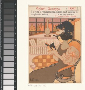 Octave Uzanne újévi üdvözlete 1897-re alkotó: Georges de Feure