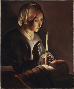 Szent Anna a gyermek Krisztussal, 1645-1650 körül alkotó: Georges de La Tour