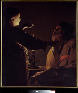 Az angyal megjelenése Szent Józsefnek (Szent József álmaként is ismert). Georges de La Tour festménye (1593-1652)