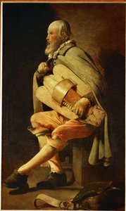 Gurdy Player, 1630-as évek eleje (festmény, vászon) alkotó: Georges de la Tour