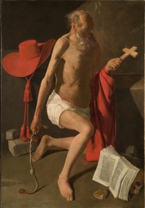 A bűnbánó Szent Jeromos (olaj, vászon) alkotó: Georges de La Tour