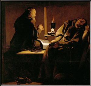Szent Ferenc eksztázisa. Korabeli másolat de La Tour elveszett eredetije után (olaj, vászon). alkotó: Georges de la Tour