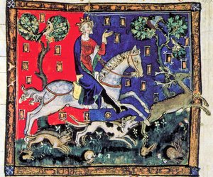 János király, vadászat kutyákkal, De Rege Johanne, 1300-1400 (26101230351) alkotó: Georgia Levan Ramishvili from Tbilisi